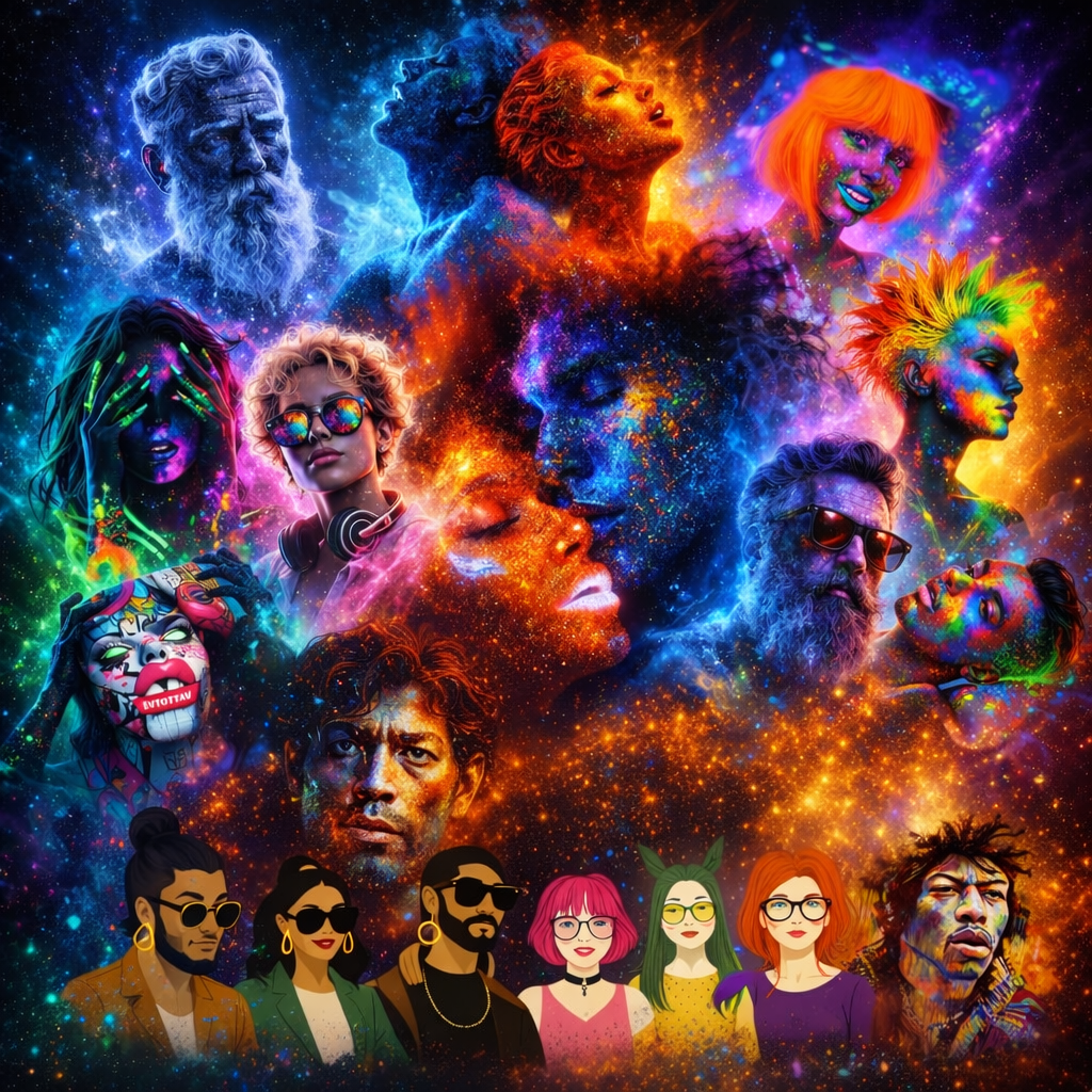 🧑‍🎤👩‍🎤 Rostros