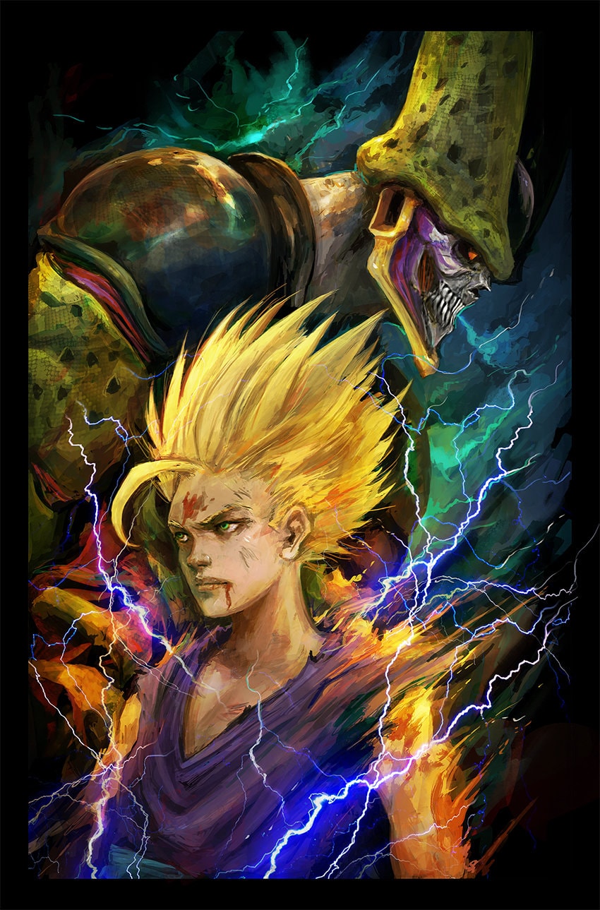 ⚡ Cuadro Dragon Ball (Gohan y Cell) Anime - ANM # 1