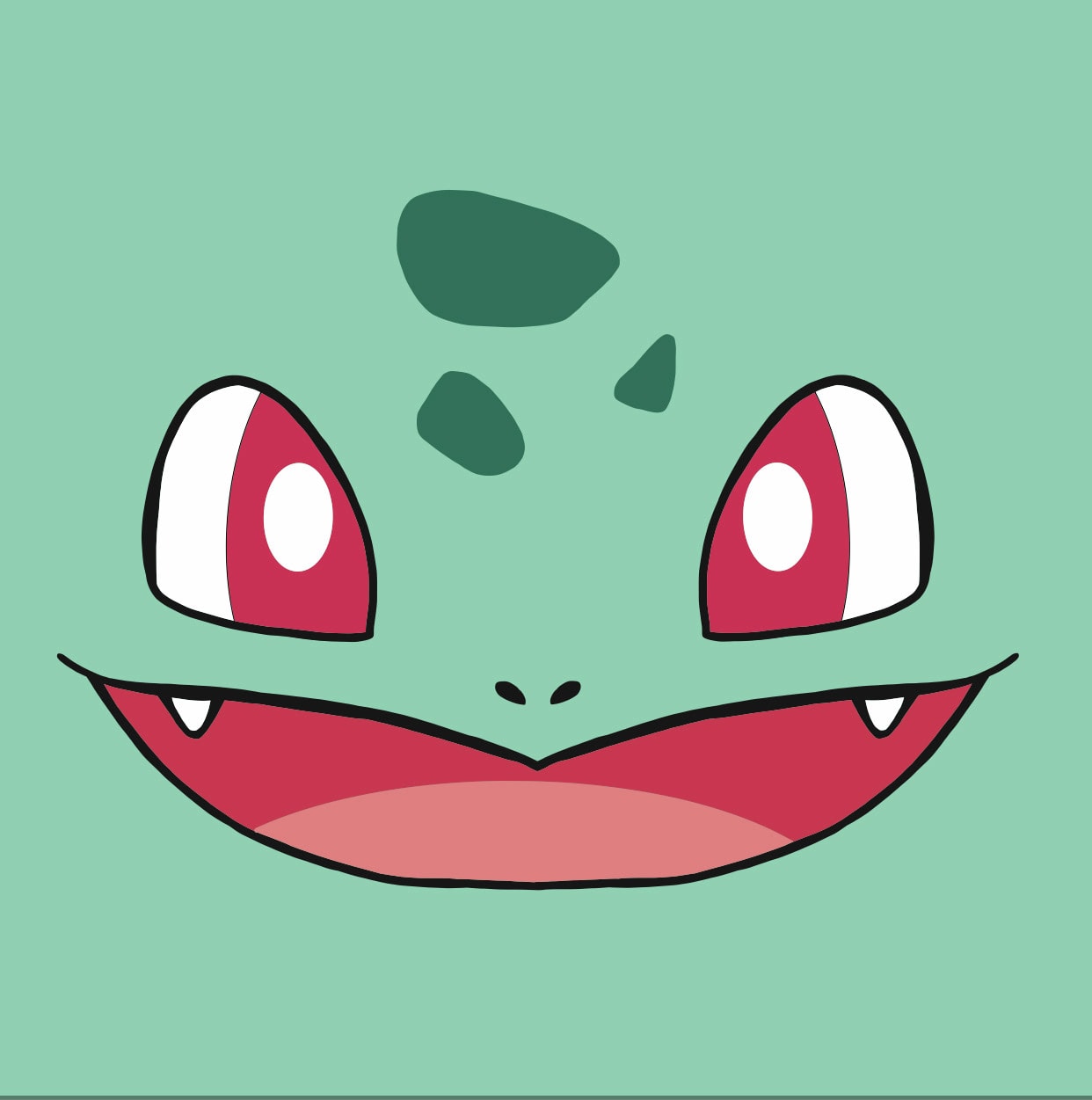 ⚡ Cuadro Fan Anime Bulbasaur Rostro - ANM # 37