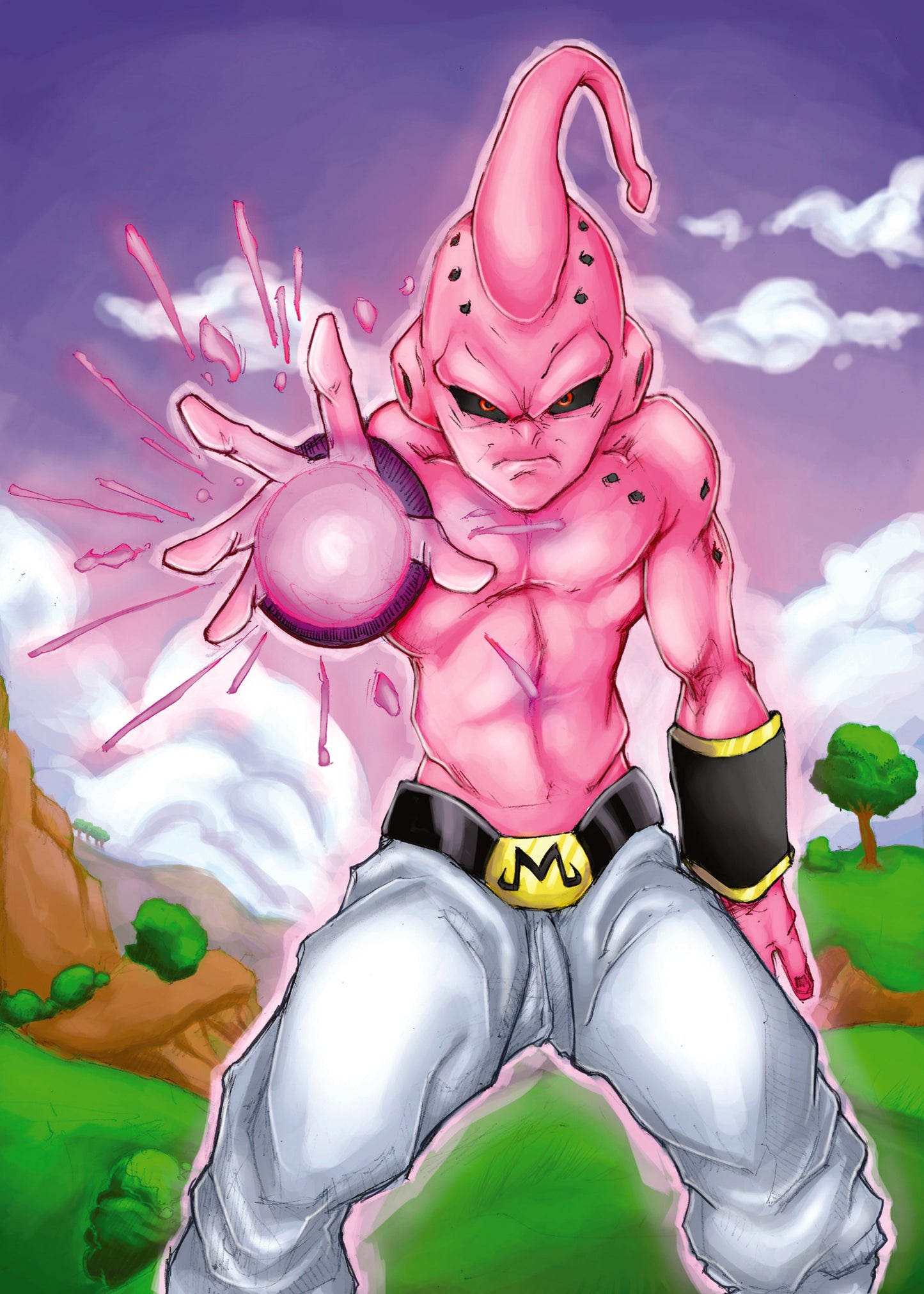 ⚡ Cuadro Fan Anime (Majin Boo) Anime - ANM # 5